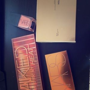 Makeup Eye Pallete, highlighter, liquid blush